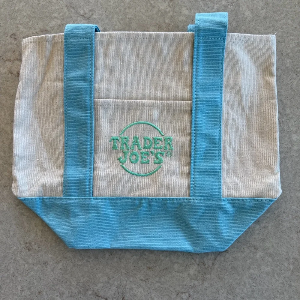 Trader Joe’s Mini Canvas Tote Bag | Pastel | Set of 4 - Picture 6 of 14